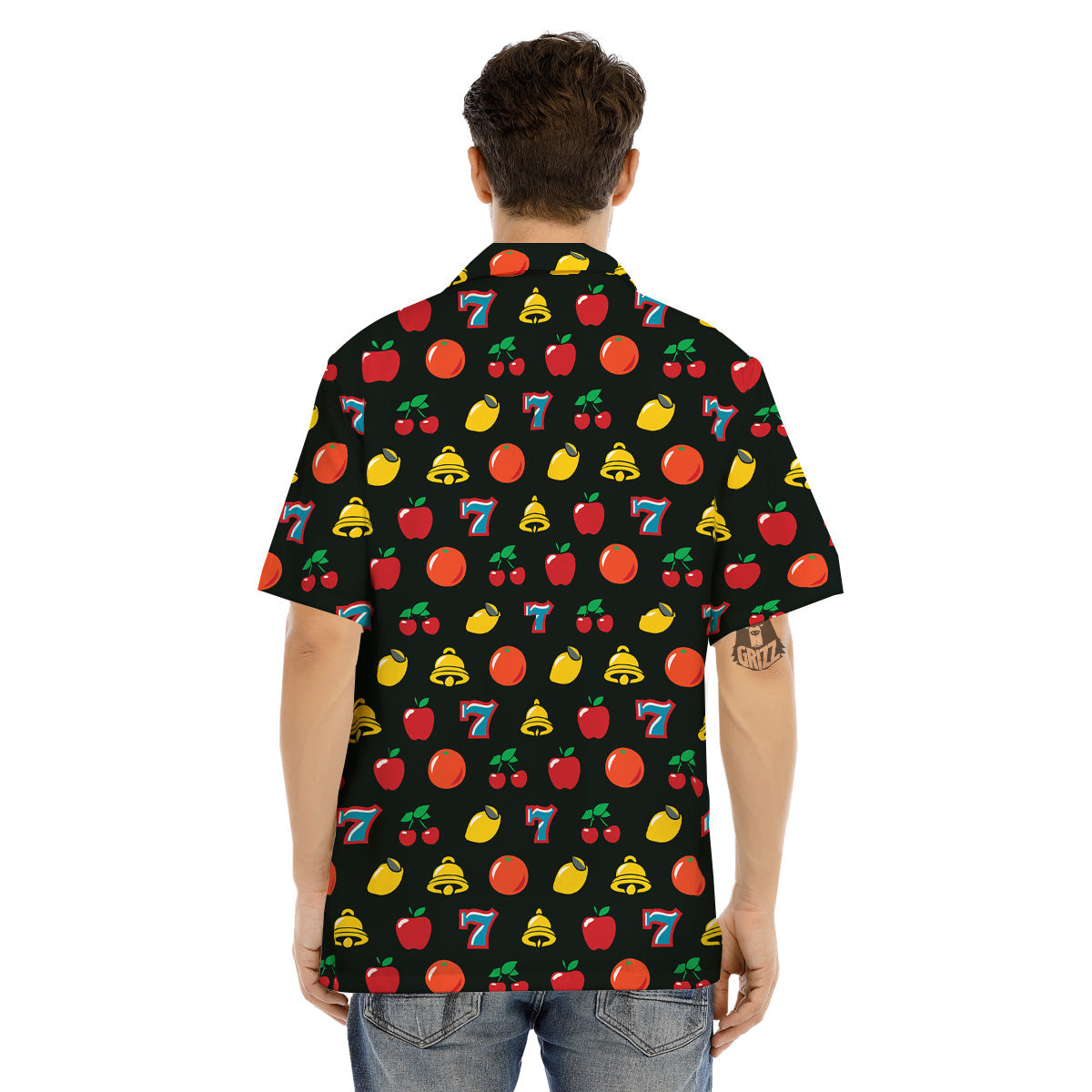 Casino Lucky Sevens Print Pattern Men's Hawaiian Shirt-grizzshop