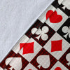 Casino Playing Card Poker Pattern Print Blanket-grizzshop