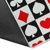 Casino Playing Card Poker Pattern Print Floor Mat-grizzshop