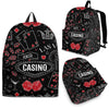 Casino Poker Pattern Print Backpack-grizzshop