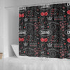 Casino Poker Pattern Print Bathroom Shower Curtain-grizzshop