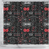 Casino Poker Pattern Print Bathroom Shower Curtain-grizzshop