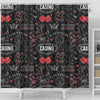 Casino Poker Pattern Print Bathroom Shower Curtain-grizzshop