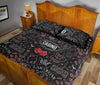 Casino Poker Pattern Print Bed Set Quilt-grizzshop