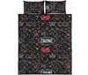 Casino Poker Pattern Print Bed Set Quilt-grizzshop