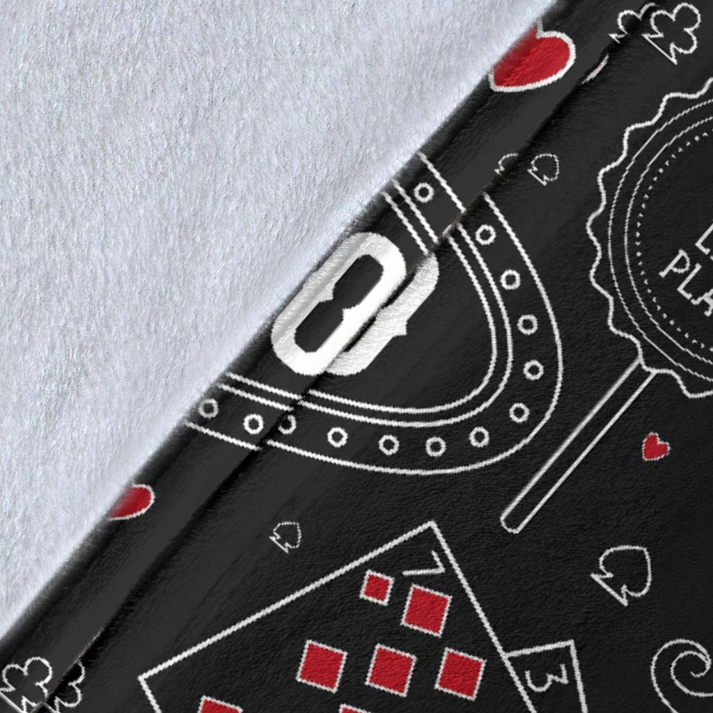 Casino Poker Pattern Print Blanket-grizzshop