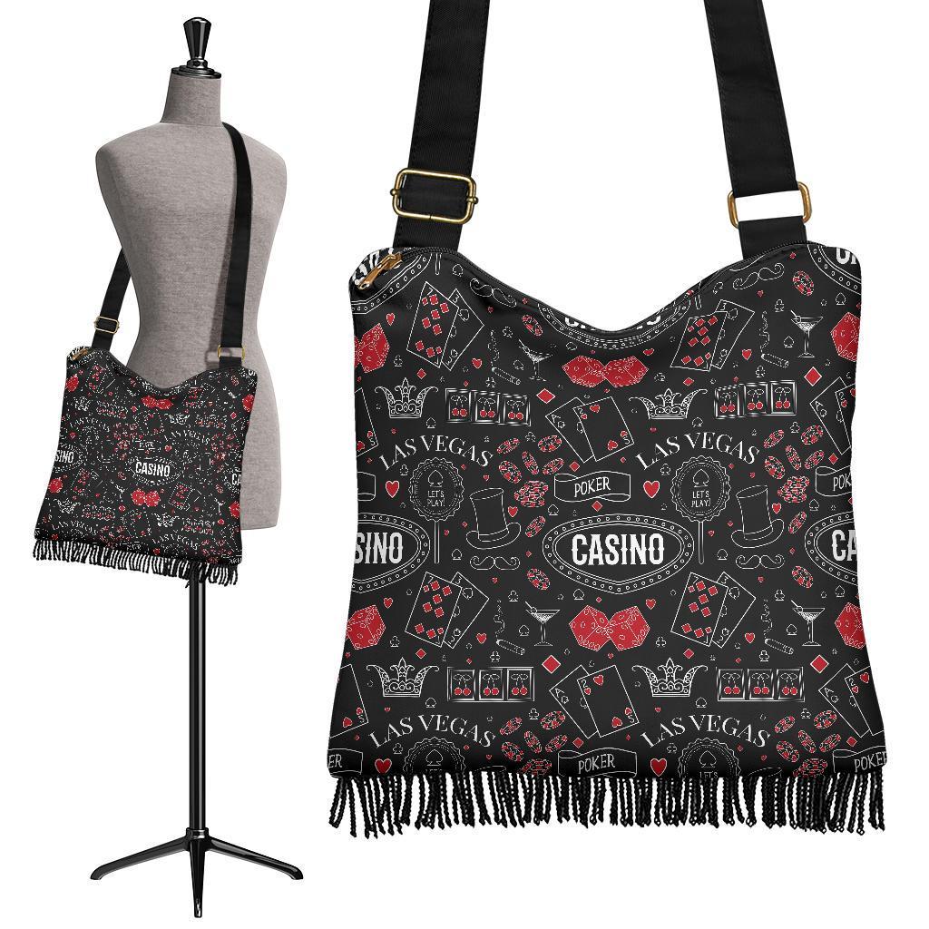 Casino Poker Pattern Print Crossbody bags-grizzshop