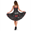 Casino Poker Pattern Print Dress-grizzshop