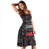 Casino Poker Pattern Print Dress-grizzshop