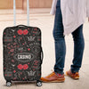 Casino Poker Pattern Print Luggage Cover Protector-grizzshop