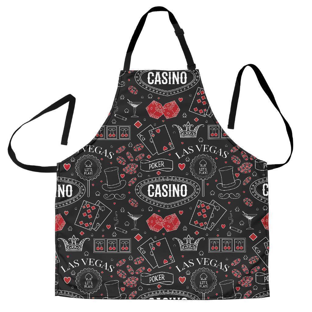 Casino Poker Pattern Print Men's Apron-grizzshop