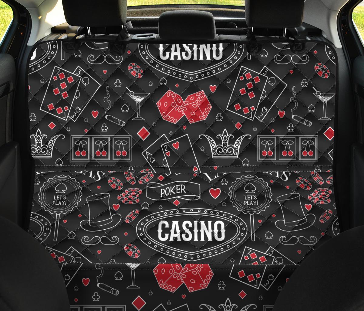Casino Poker Pattern Print Pet Car Seat Cover-grizzshop