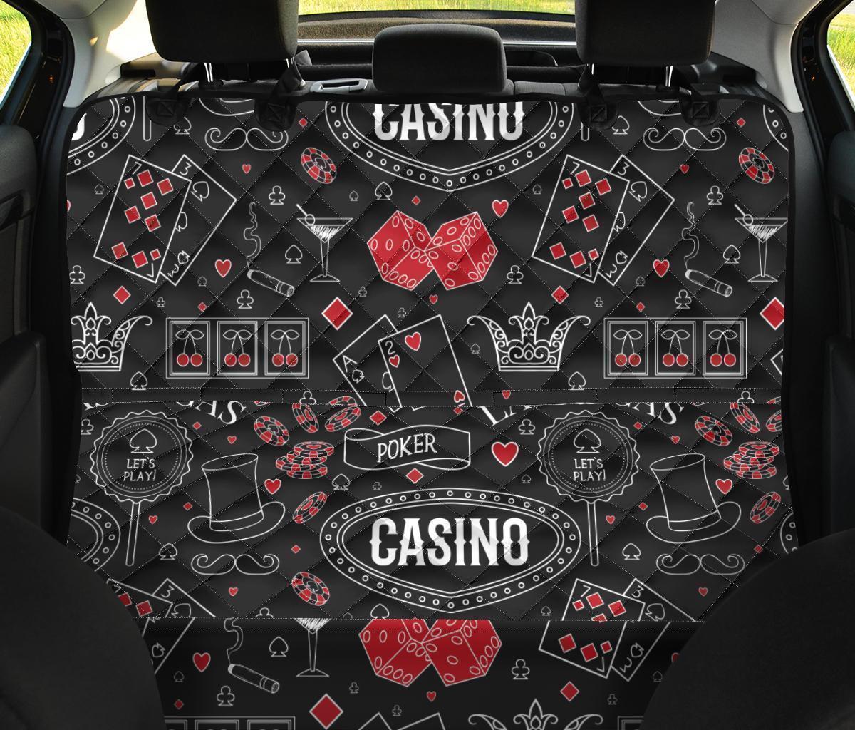 Casino Poker Pattern Print Pet Car Seat Cover-grizzshop