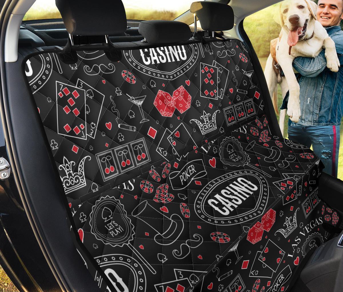 Casino Poker Pattern Print Pet Car Seat Cover-grizzshop