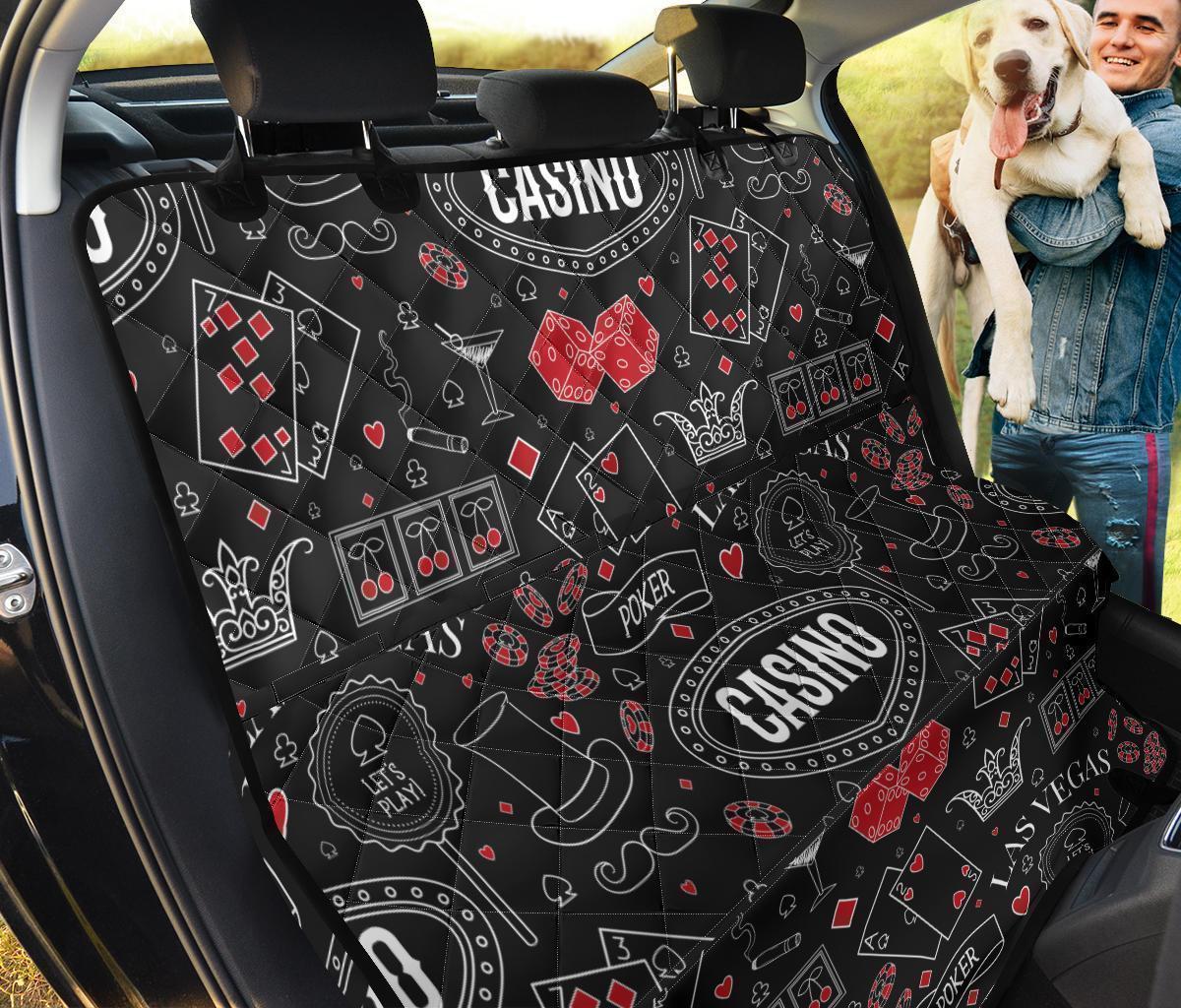 Casino Poker Pattern Print Pet Car Seat Cover-grizzshop