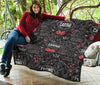 Casino Poker Pattern Print Quilt-grizzshop