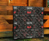 Casino Poker Pattern Print Quilt-grizzshop