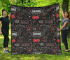 Casino Poker Pattern Print Quilt-grizzshop