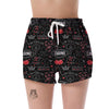 Casino Poker Pattern Print Women's Shorts-grizzshop