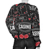 Casino Poker Pattern Print Women's Sweatshirt-grizzshop