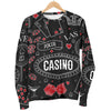 Casino Poker Pattern Print Women's Sweatshirt-grizzshop