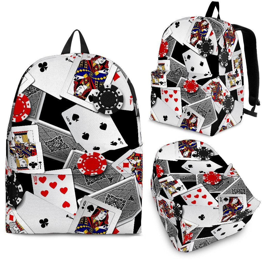 Casino Poker Print Pattern Backpack-grizzshop