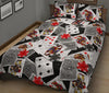 Casino Poker Print Pattern Bed Set Quilt-grizzshop