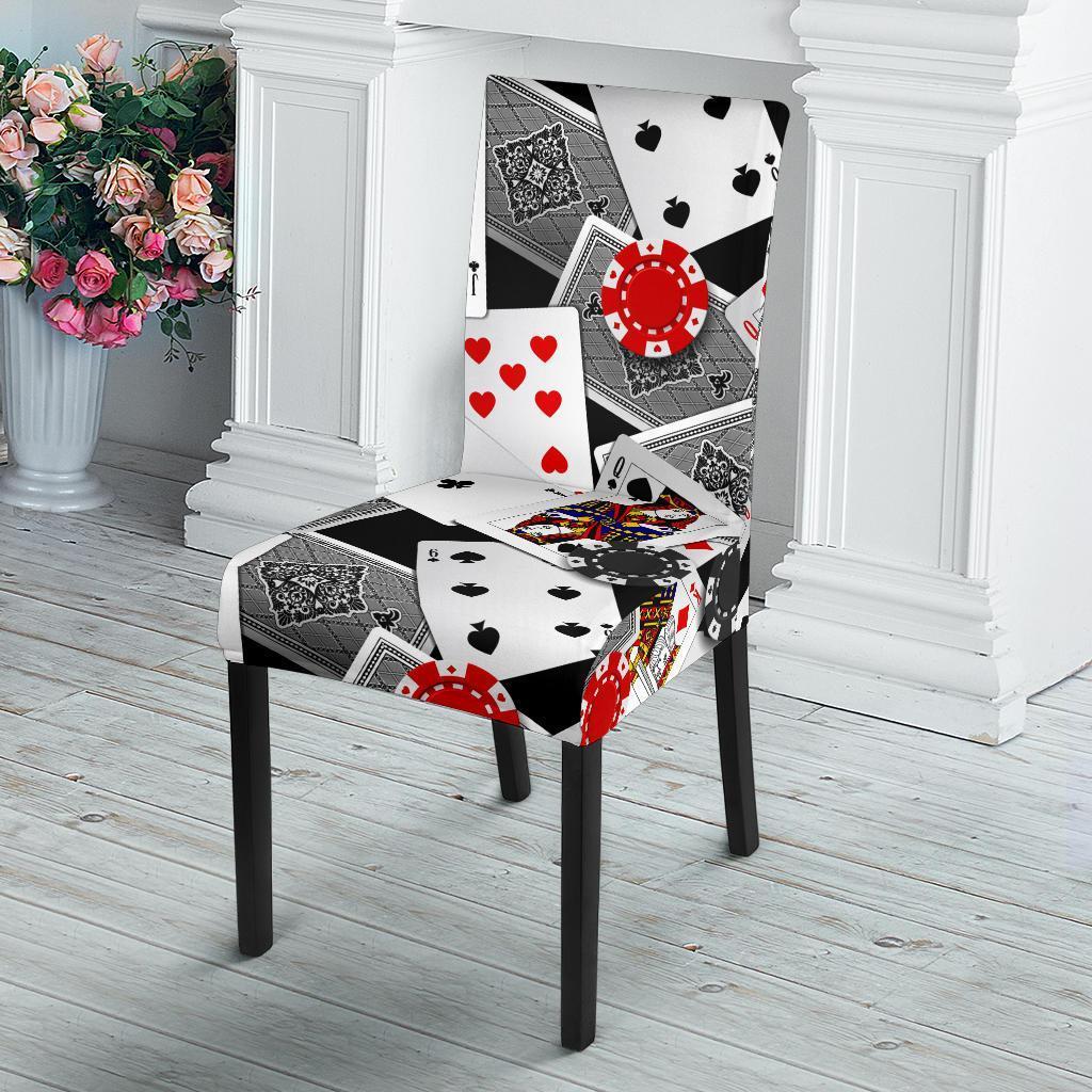 Casino Poker Print Pattern Chair Cover-grizzshop