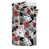 Casino Poker Print Pattern Duvet Cover Bedding Set-grizzshop