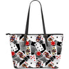 Casino Poker Print Pattern Leather Tote Bag-grizzshop