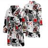 Casino Poker Print Pattern Men Long Robe-grizzshop