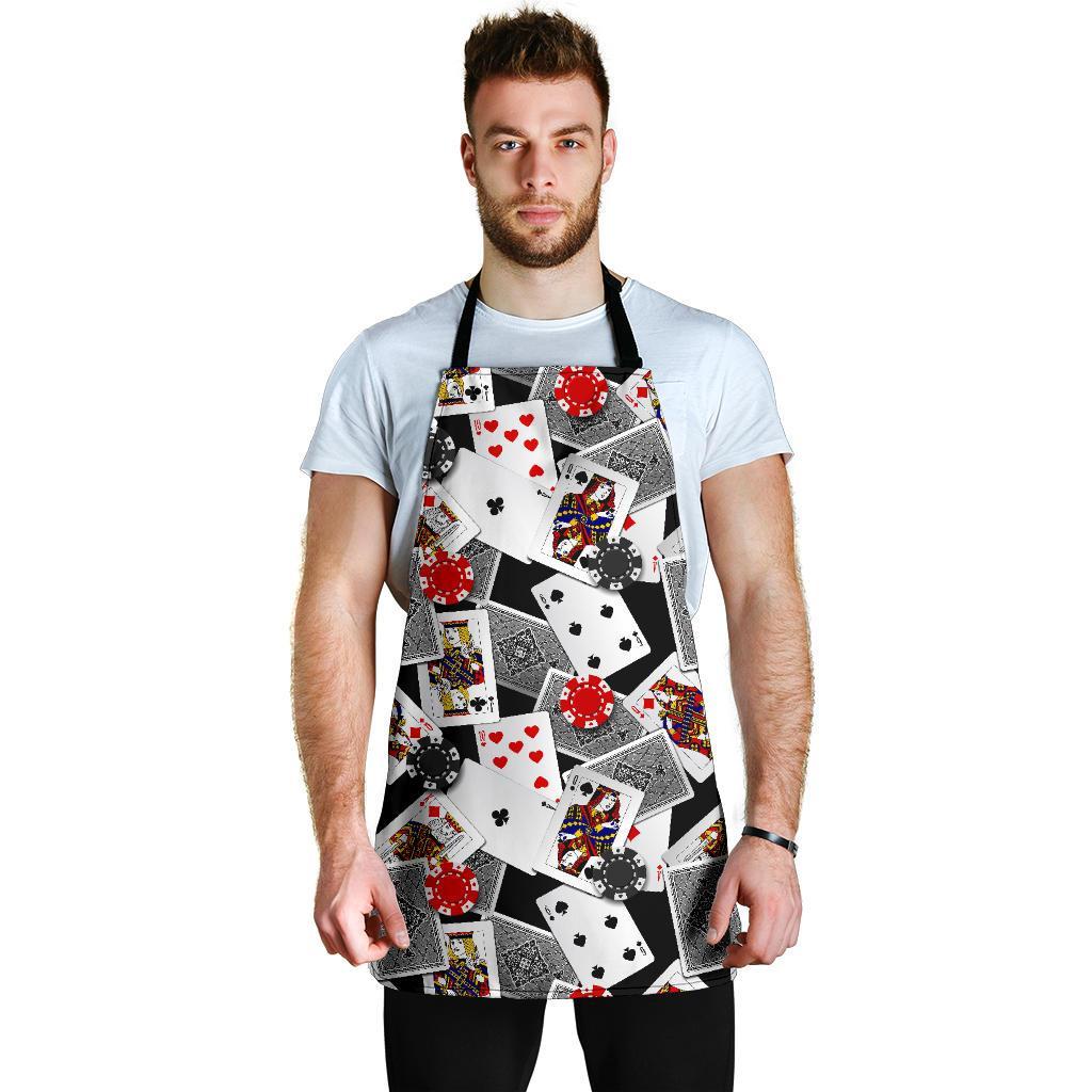 Casino Poker Print Pattern Men's Apron-grizzshop