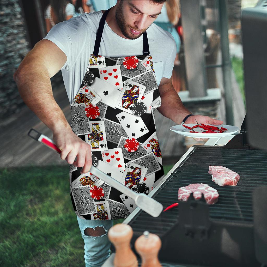 Casino Poker Print Pattern Men's Apron-grizzshop