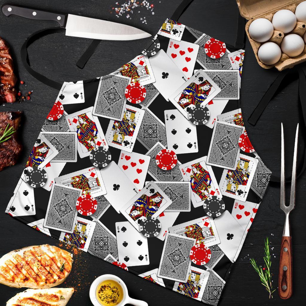 Casino Poker Print Pattern Men's Apron-grizzshop