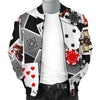 Casino Poker Print Pattern Men's Bomber Jacket-grizzshop