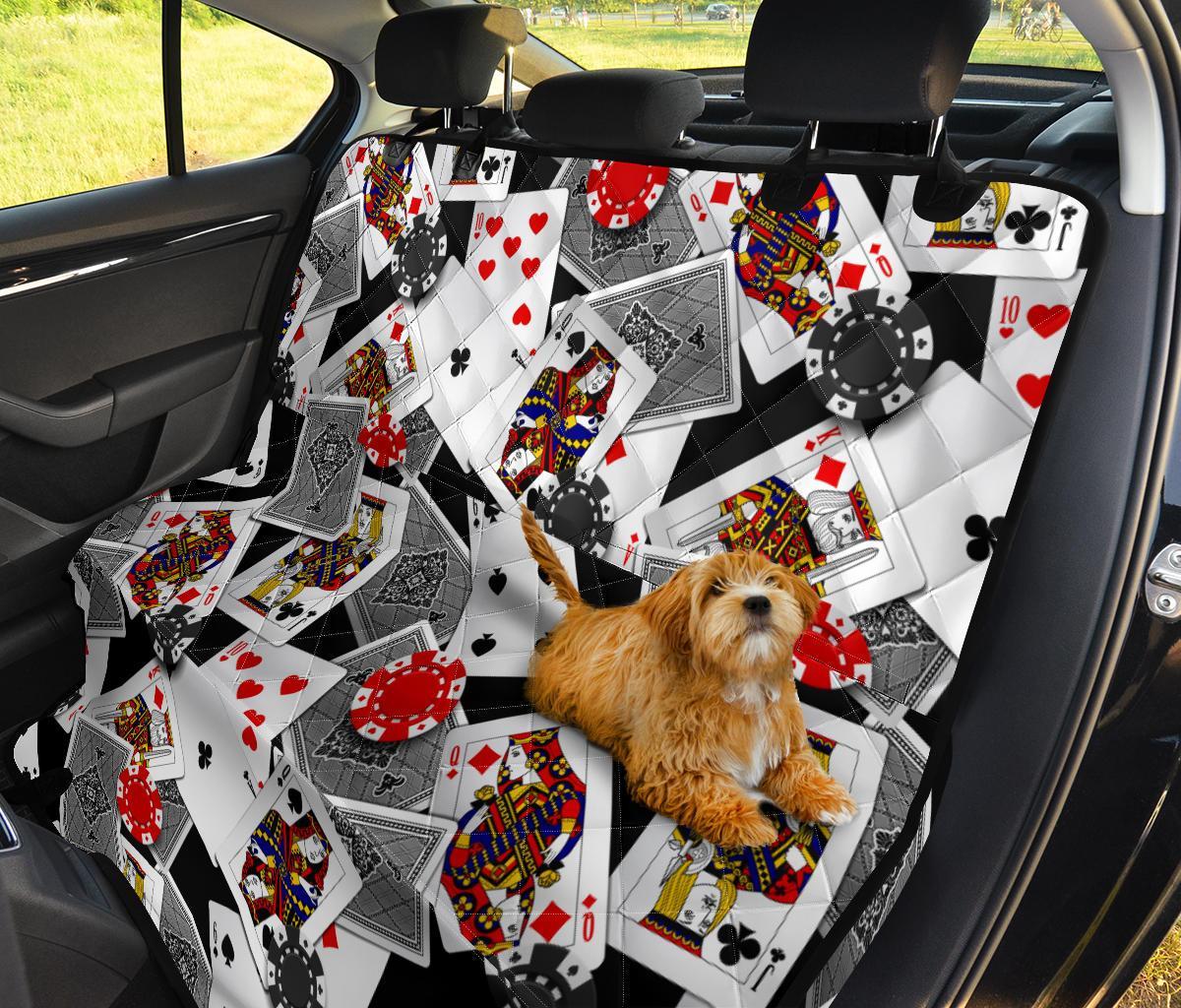 Casino Poker Print Pattern Pet Car Seat Cover-grizzshop