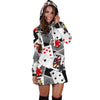 Casino Poker Print Pattern Women Hoodie Dress-grizzshop