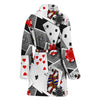 Casino Poker Print Pattern Women Long Robe-grizzshop