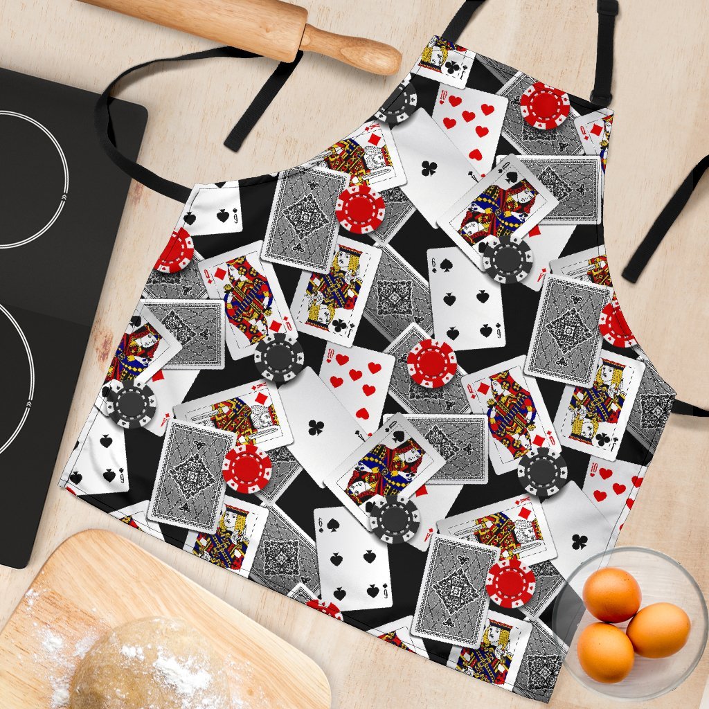 Casino Poker Print Pattern Women's Apron-grizzshop