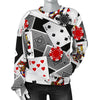 Casino Poker Print Pattern Women's Sweatshirt-grizzshop