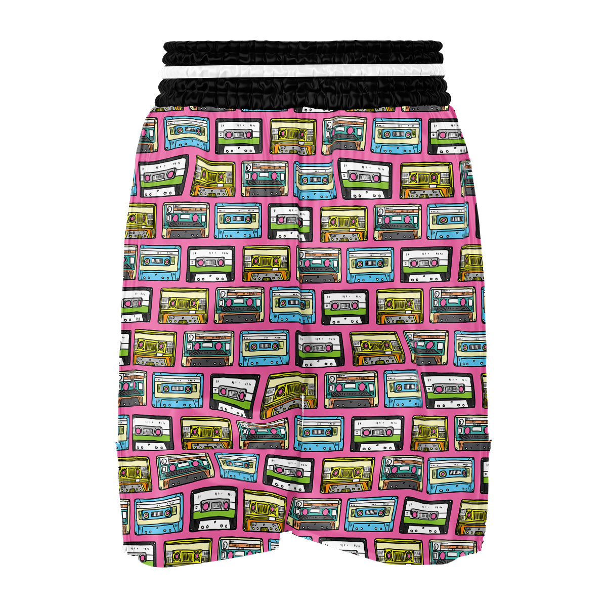 Cassette Drawing Print Pattern Boxing Shorts-grizzshop