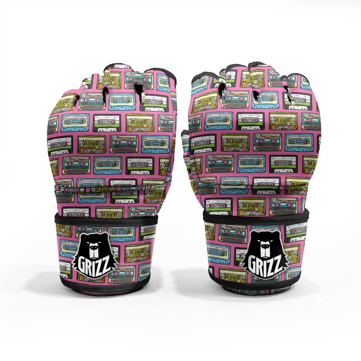Cassette Drawing Print Pattern MMA Gloves-grizzshop
