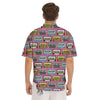 Cassette Drawing Print Pattern Men's Short Sleeve Shirts-grizzshop