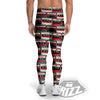 Cassette Red Punk Print Pattern Men's Leggings-grizzshop