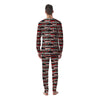 Cassette Red Punk Print Pattern Men's Pajamas-grizzshop