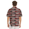 Cassette Red Punk Print Pattern Men's Short Sleeve Shirts-grizzshop