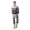 Cassette Tape White And Black Print Men's Pajamas-grizzshop