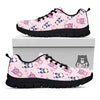 Cat And Panda Lover Print Pattern Black Sneaker-grizzshop