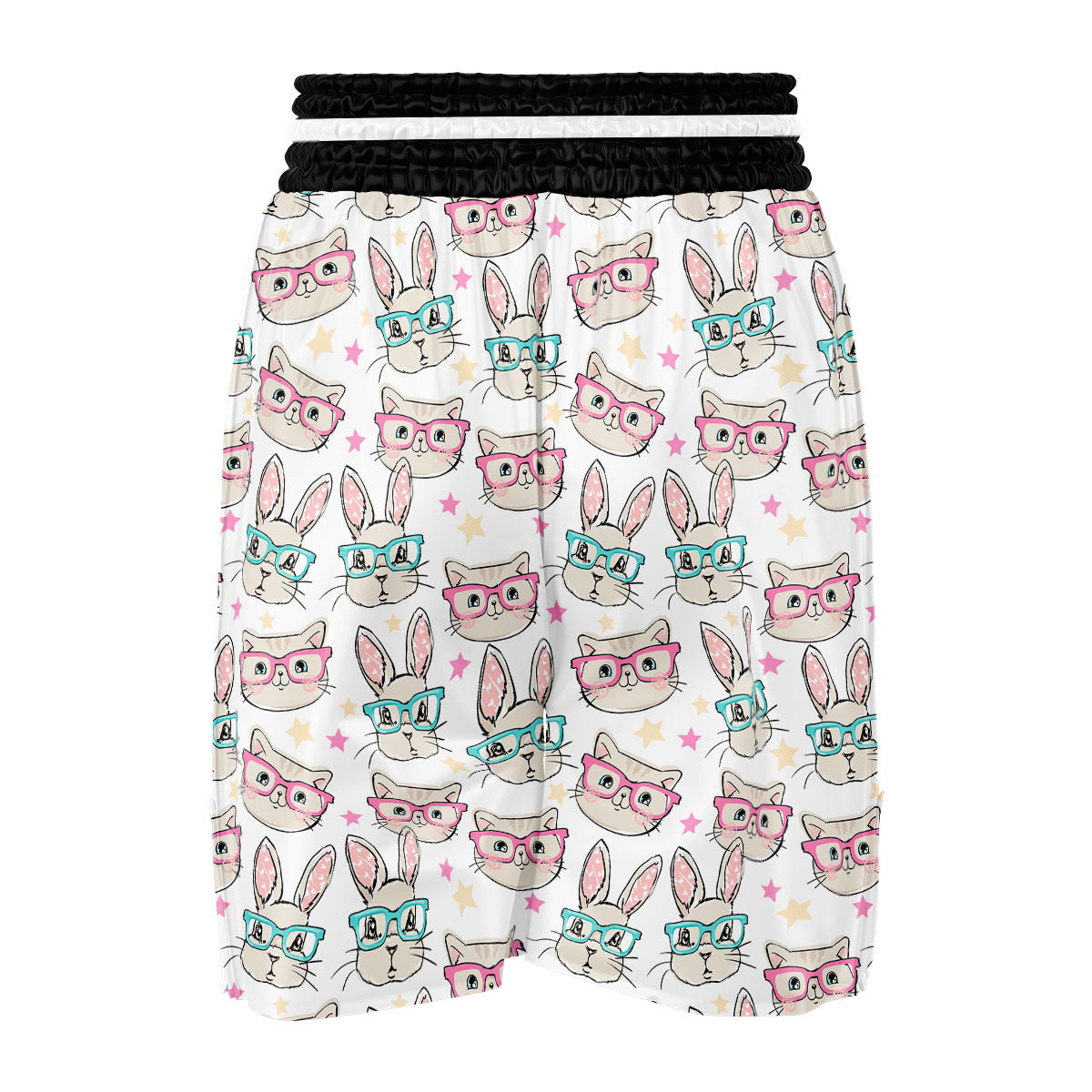 Cat And Rabbit Print Pattern Boxing Shorts-grizzshop