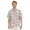 Cat And Rabbit Print Pattern Men's Short Sleeve Shirts-grizzshop